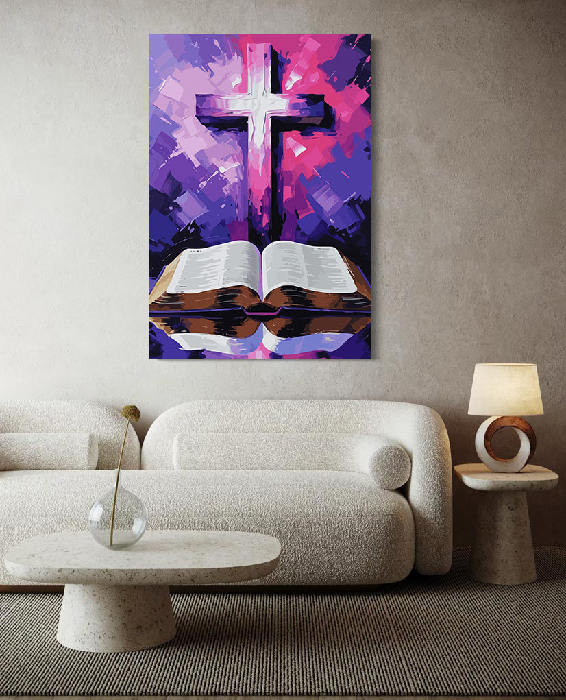 Set Pictură pe numere – Lumina Crucii Și Cuvântul Vieții 6378