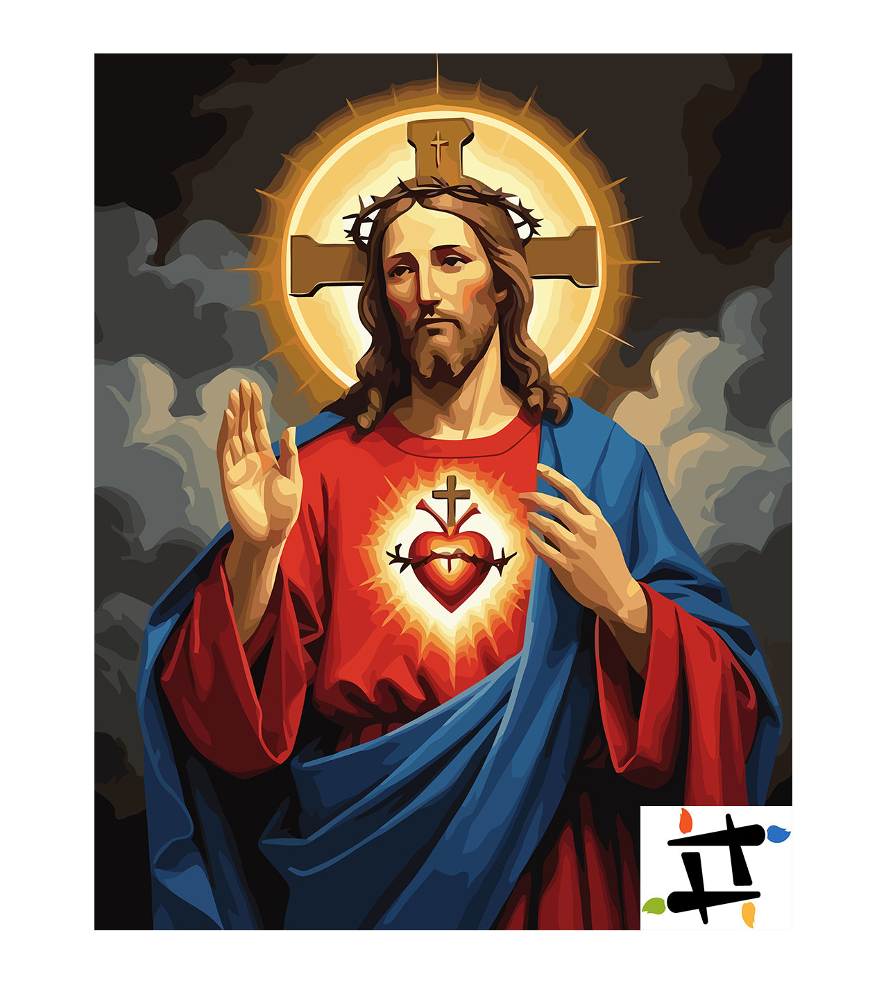 Set Pictură pe numere – Inima Lui Iisus 6411