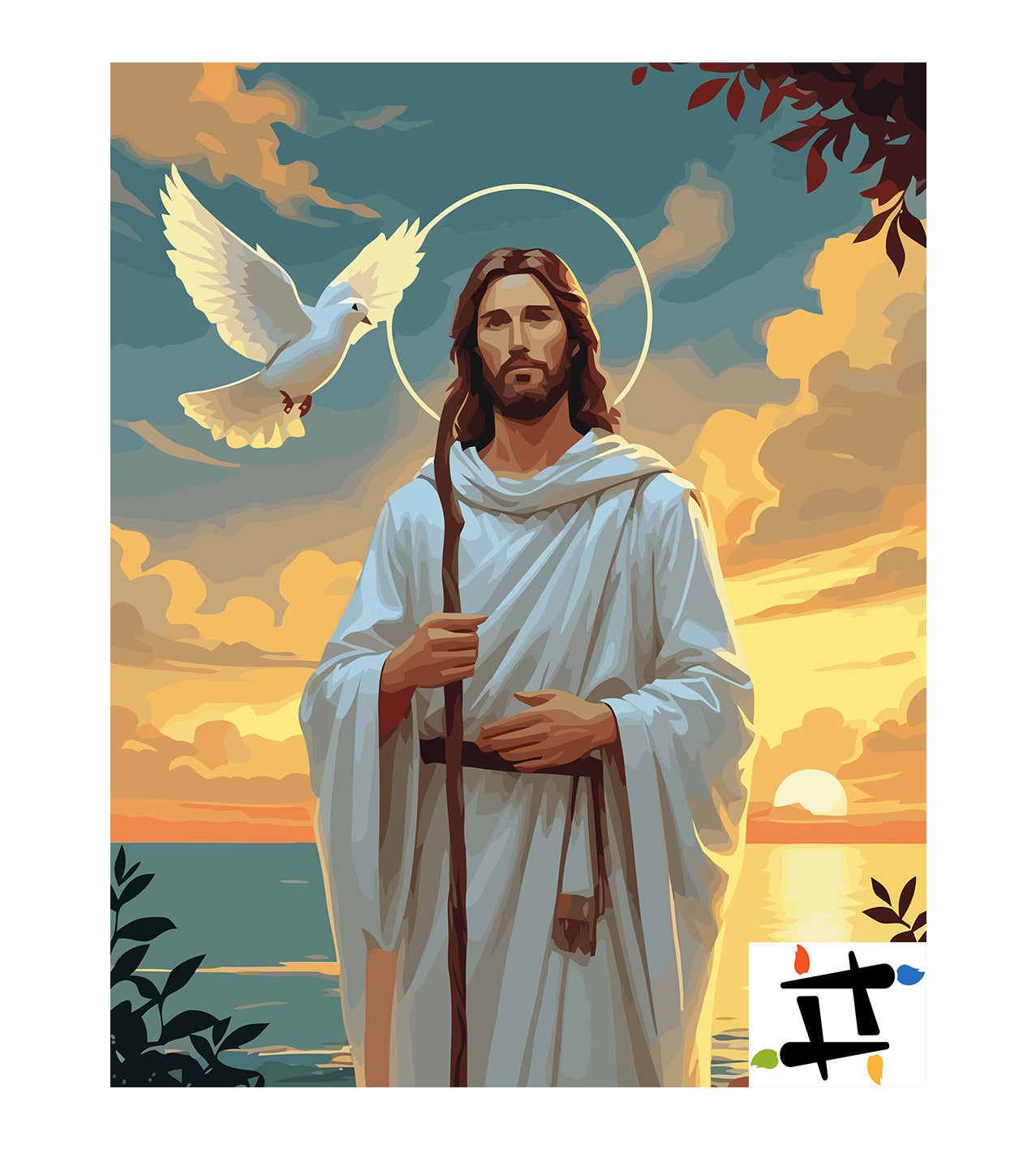 Set Pictură pe numere – Păstorul Cel Bun 6416