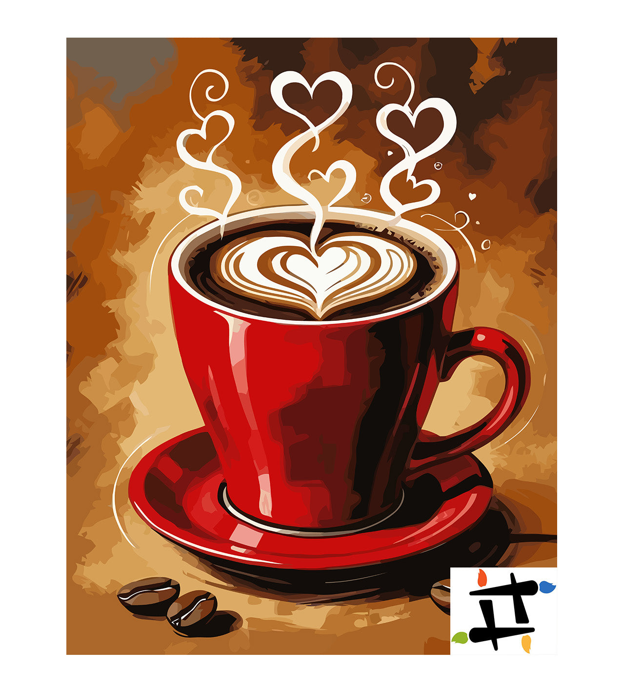 Set Pictură pe numere – Cafea Cu Iubire 6438