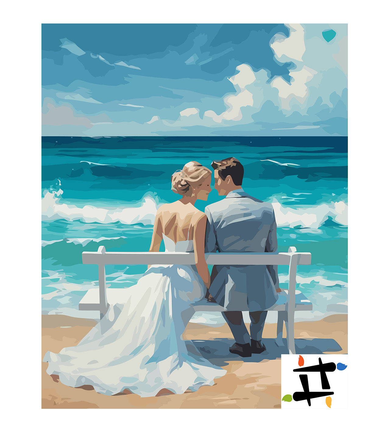 Set Pictură pe numere – Just Married 6449