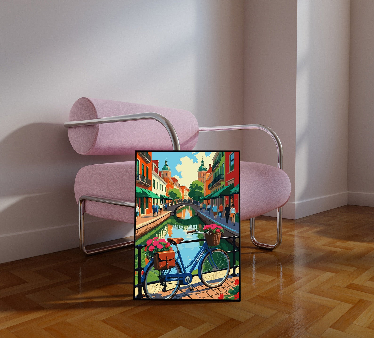 Set Pictură pe numere – Bicicletă Cu Flori 6453