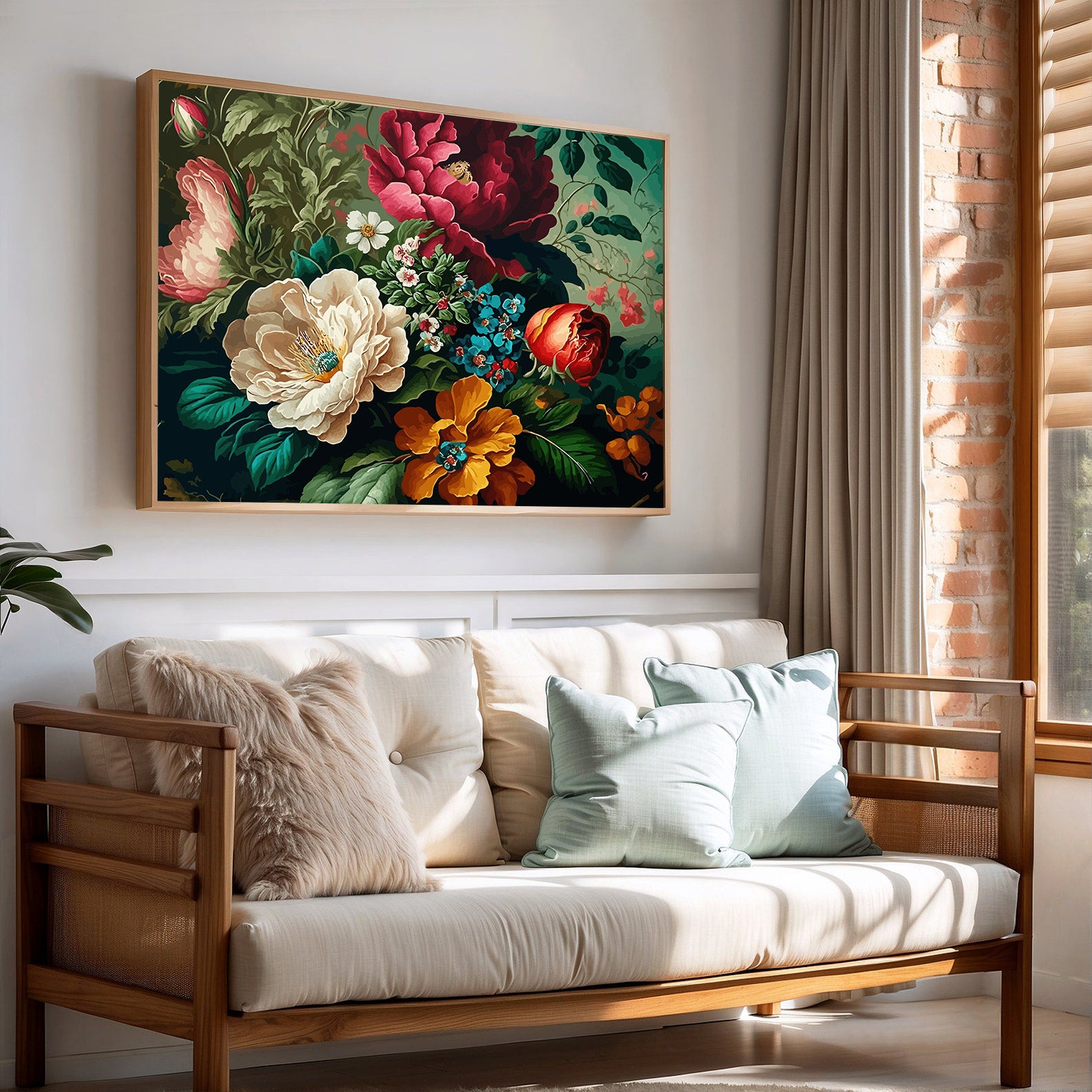 Pictura pe Numere Flori Multicolore 6466