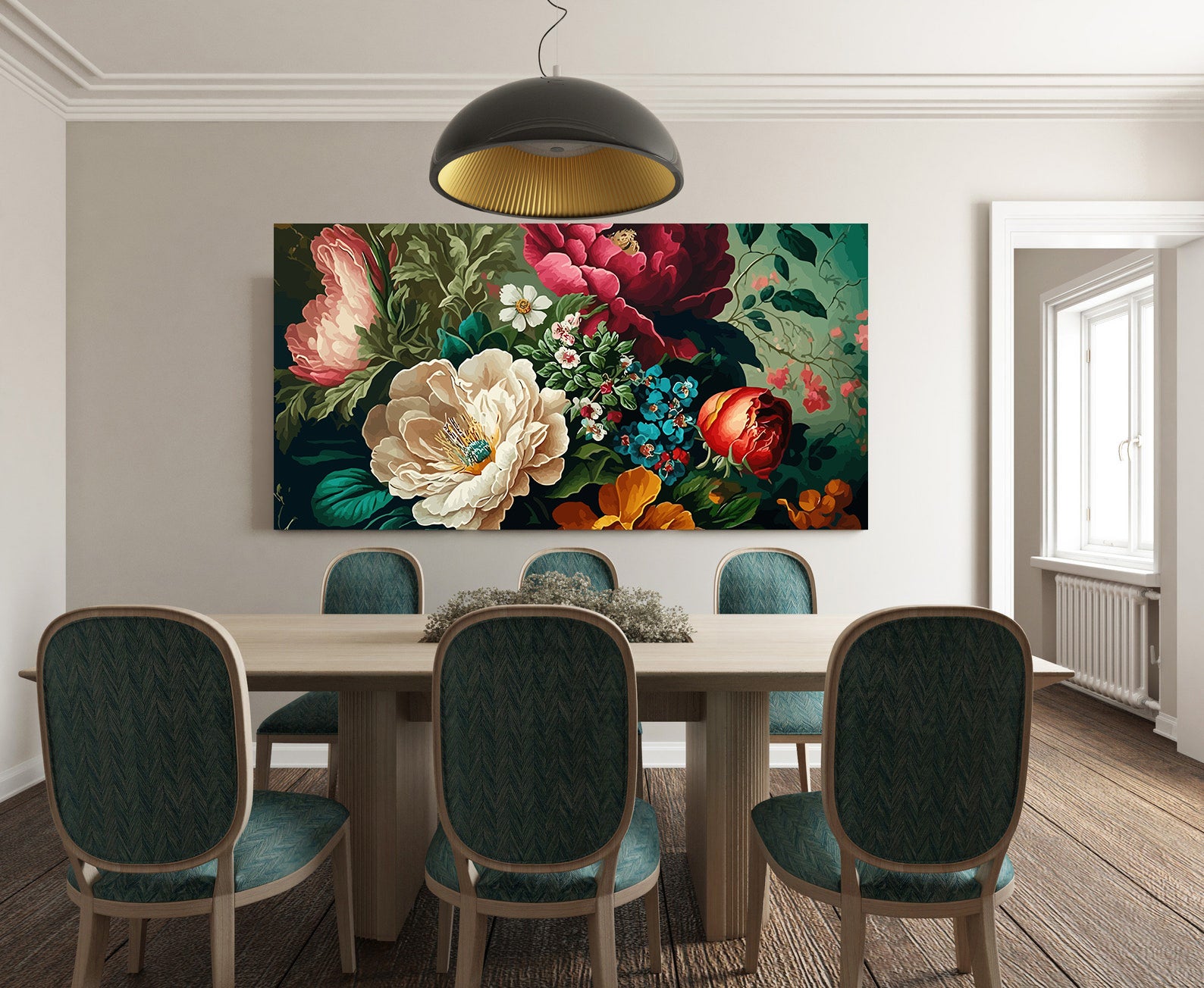 Pictura pe Numere Flori Multicolore 6466