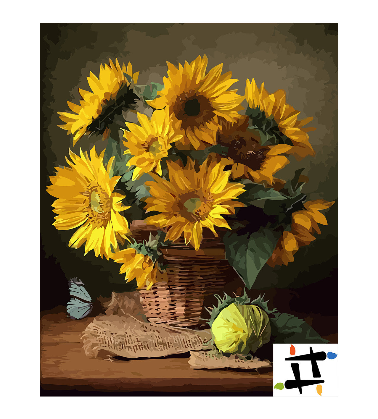 Pictura pe Numere – Floarea Soarelui in cos 6535