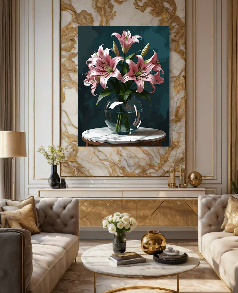 Set Pictură pe numere – Crinii roz 6815