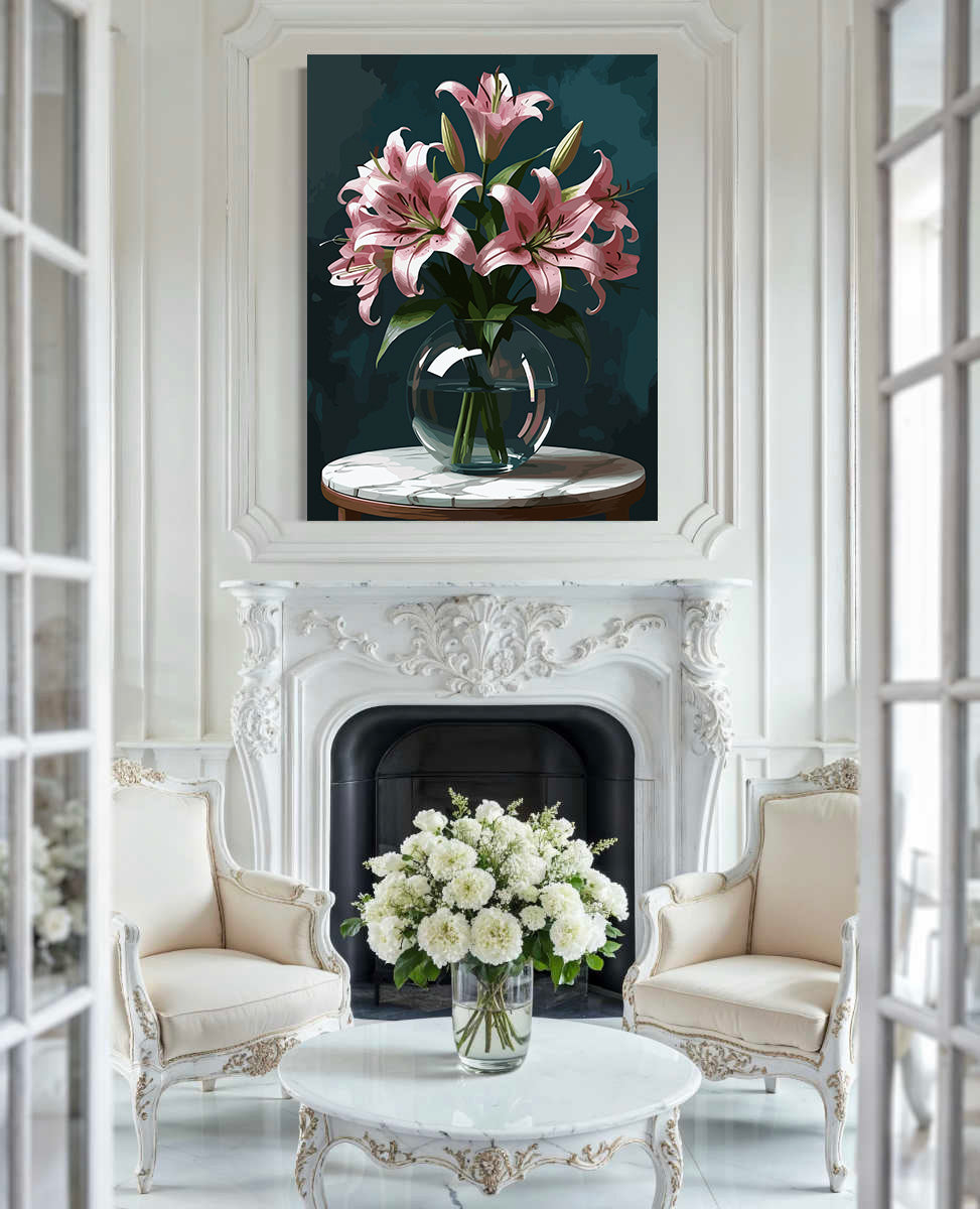 Set Pictură pe numere – Crinii roz 6815