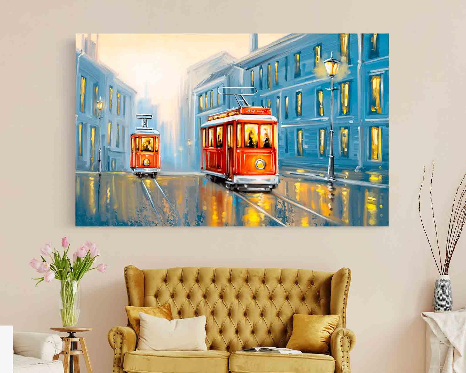 Tableau sur toile - Vieux Tramway