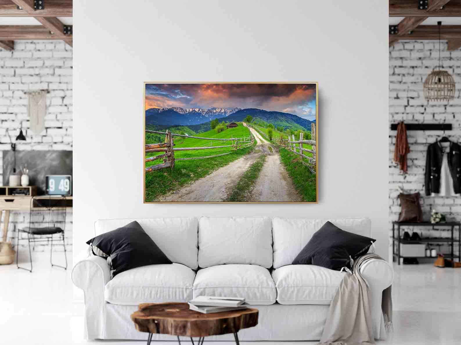 Peinture sur toile - Paysage alpin d'été