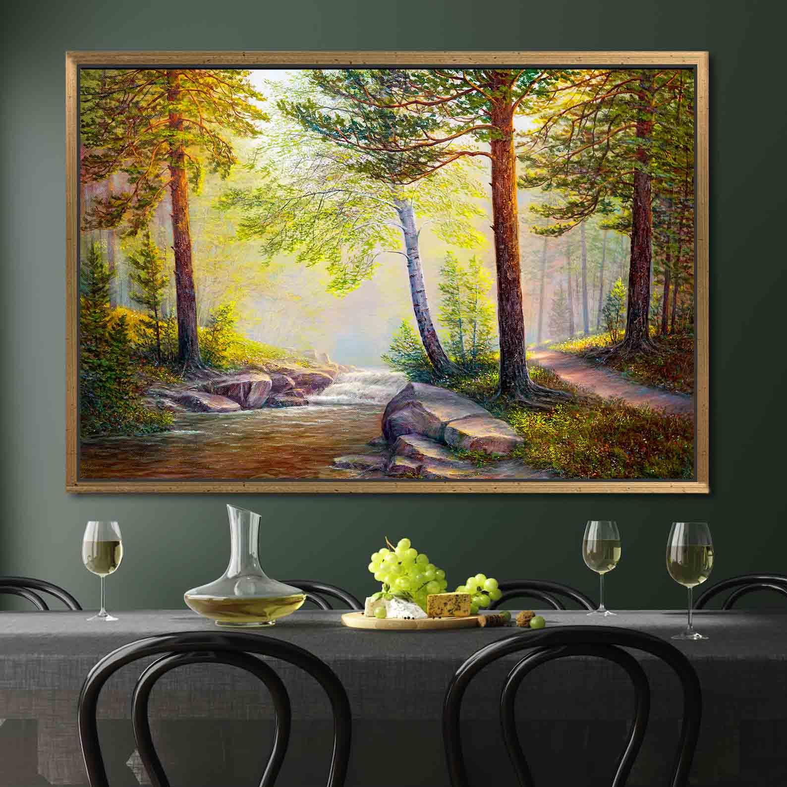 Peinture sur toile - Forêt d'été