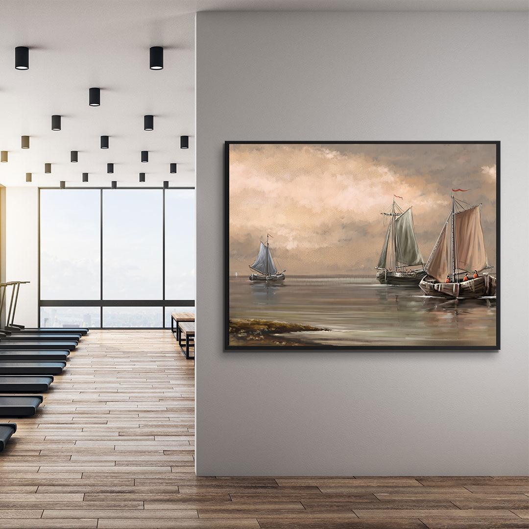 Tableau sur toile - Voiliers en mer