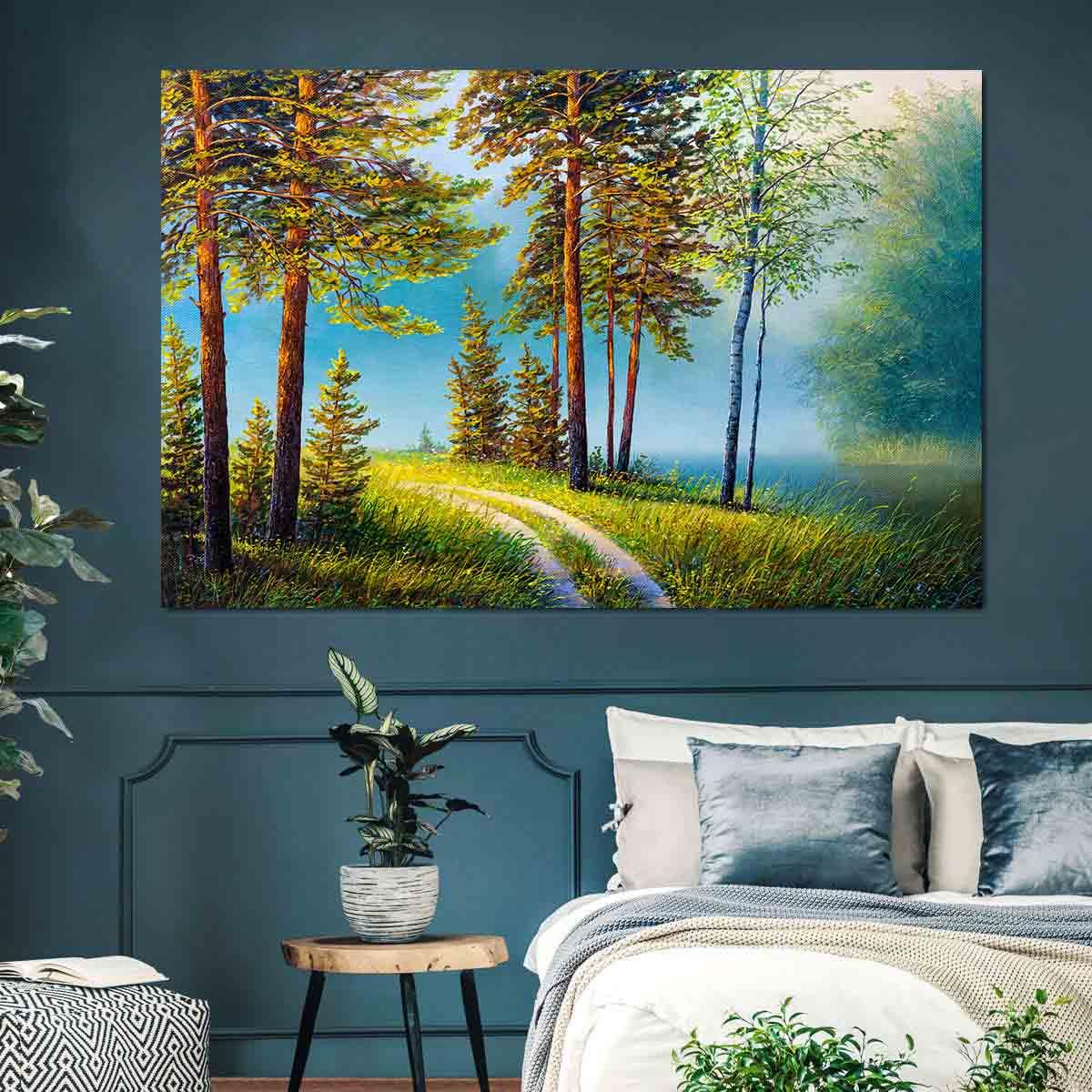 Peinture sur toile - Paysage d'été en forêt