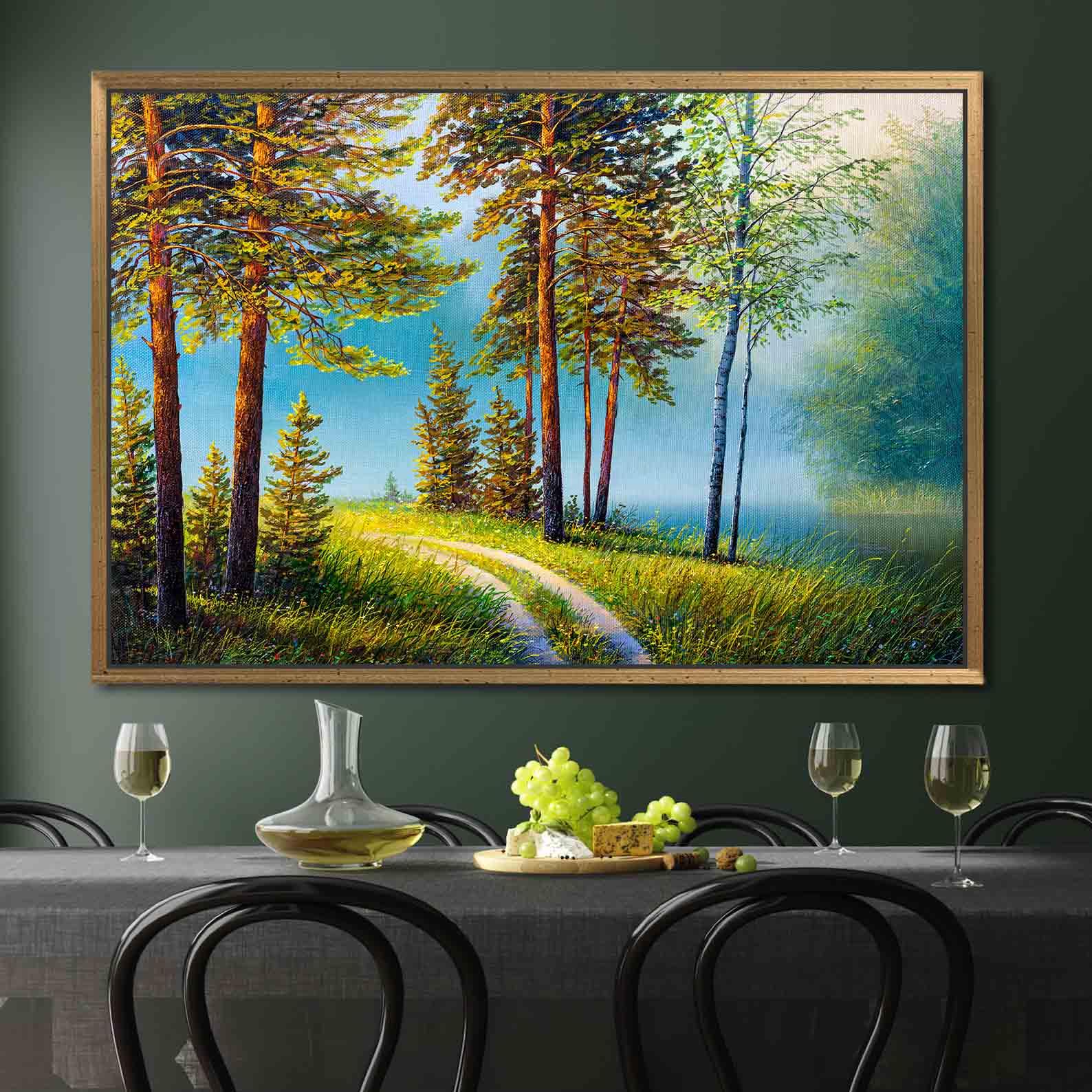 Peinture sur toile - Paysage d'été en forêt
