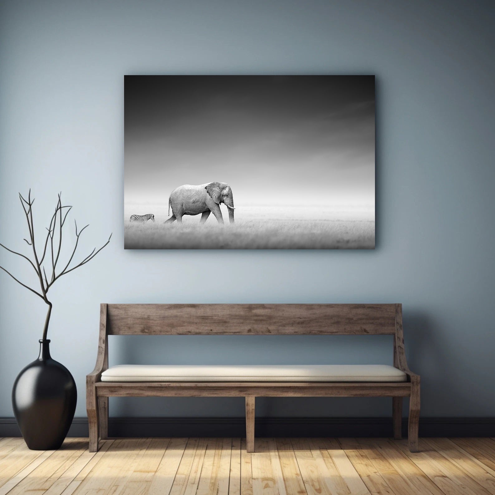 Tablou Canvas - Animale Alb Negru