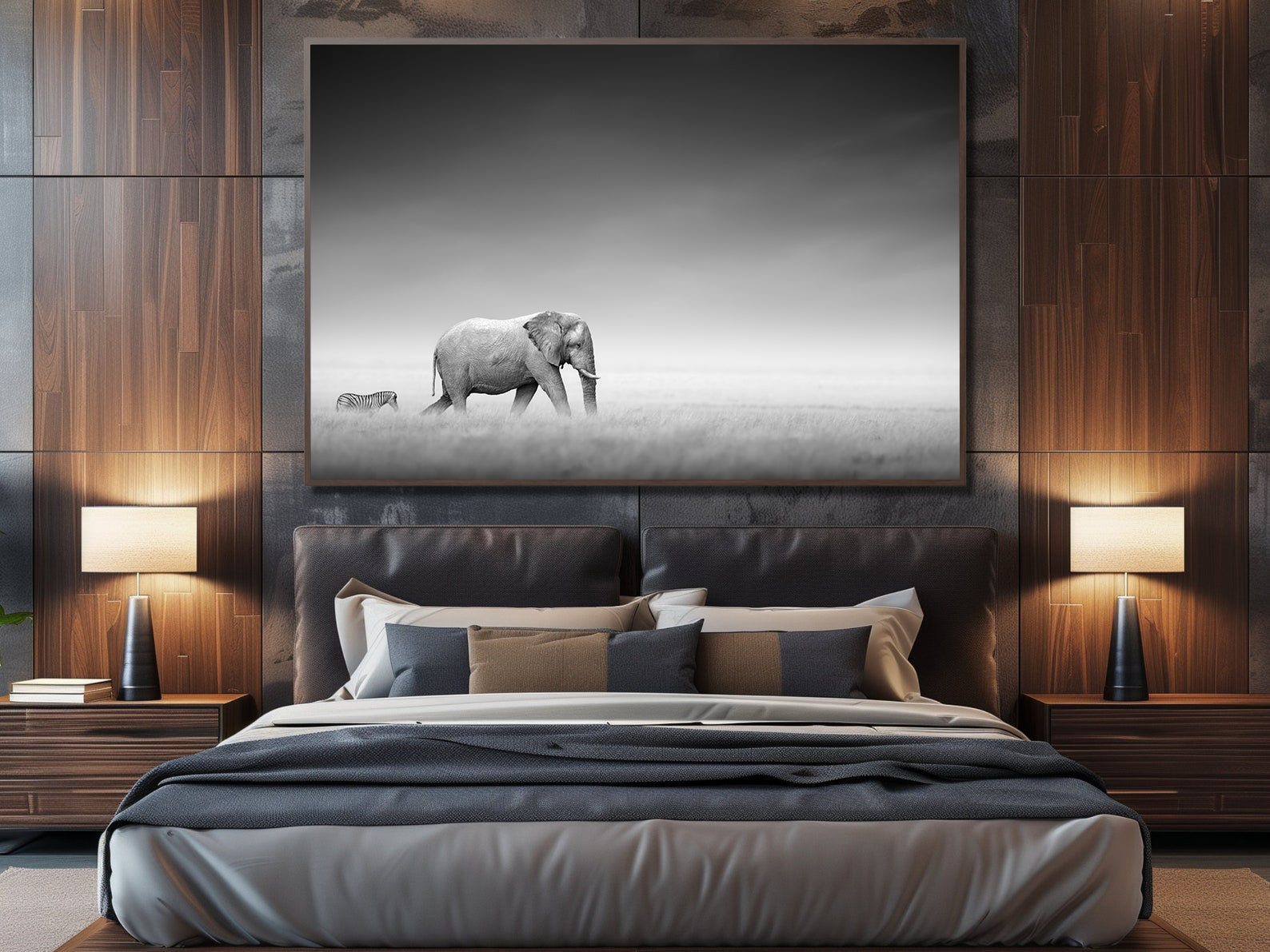 Tablou Canvas - Animale Alb Negru