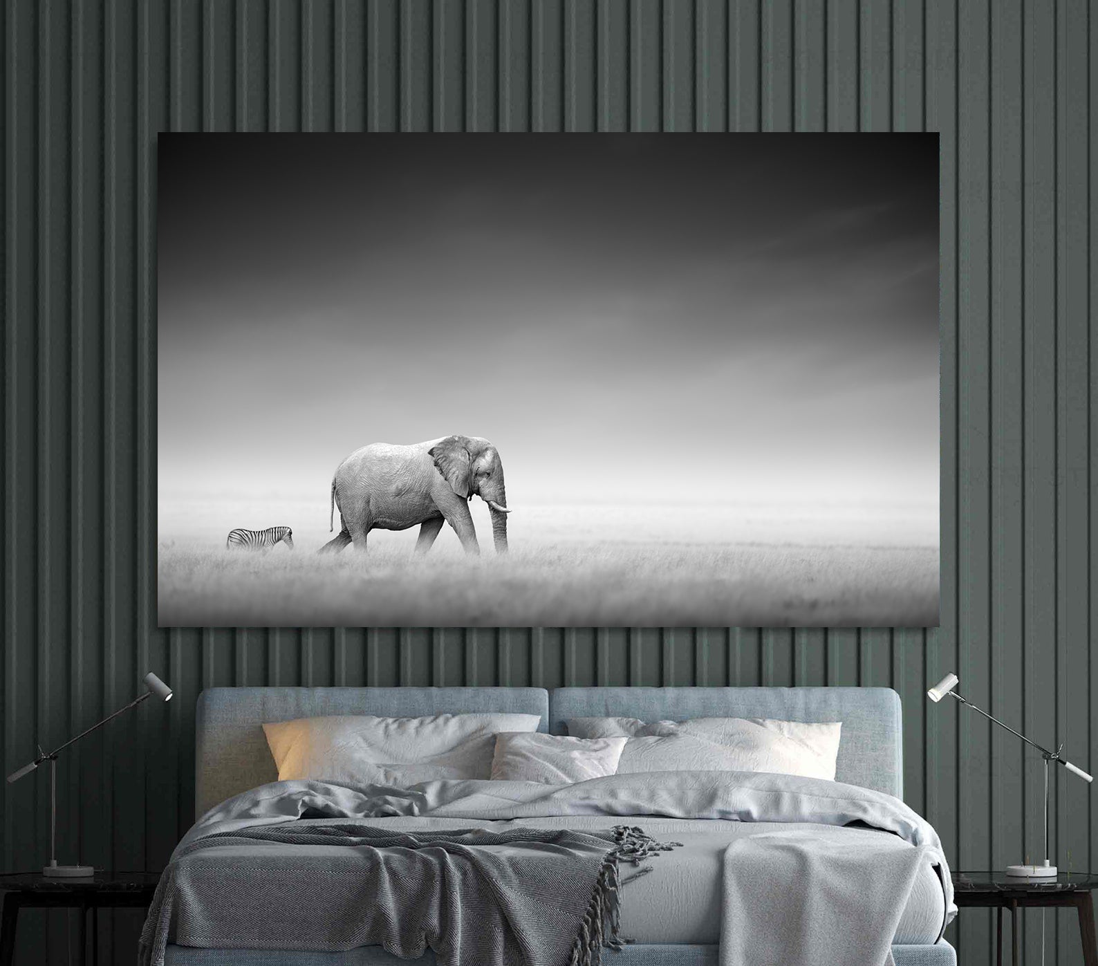 Tablou Canvas - Animale Alb Negru