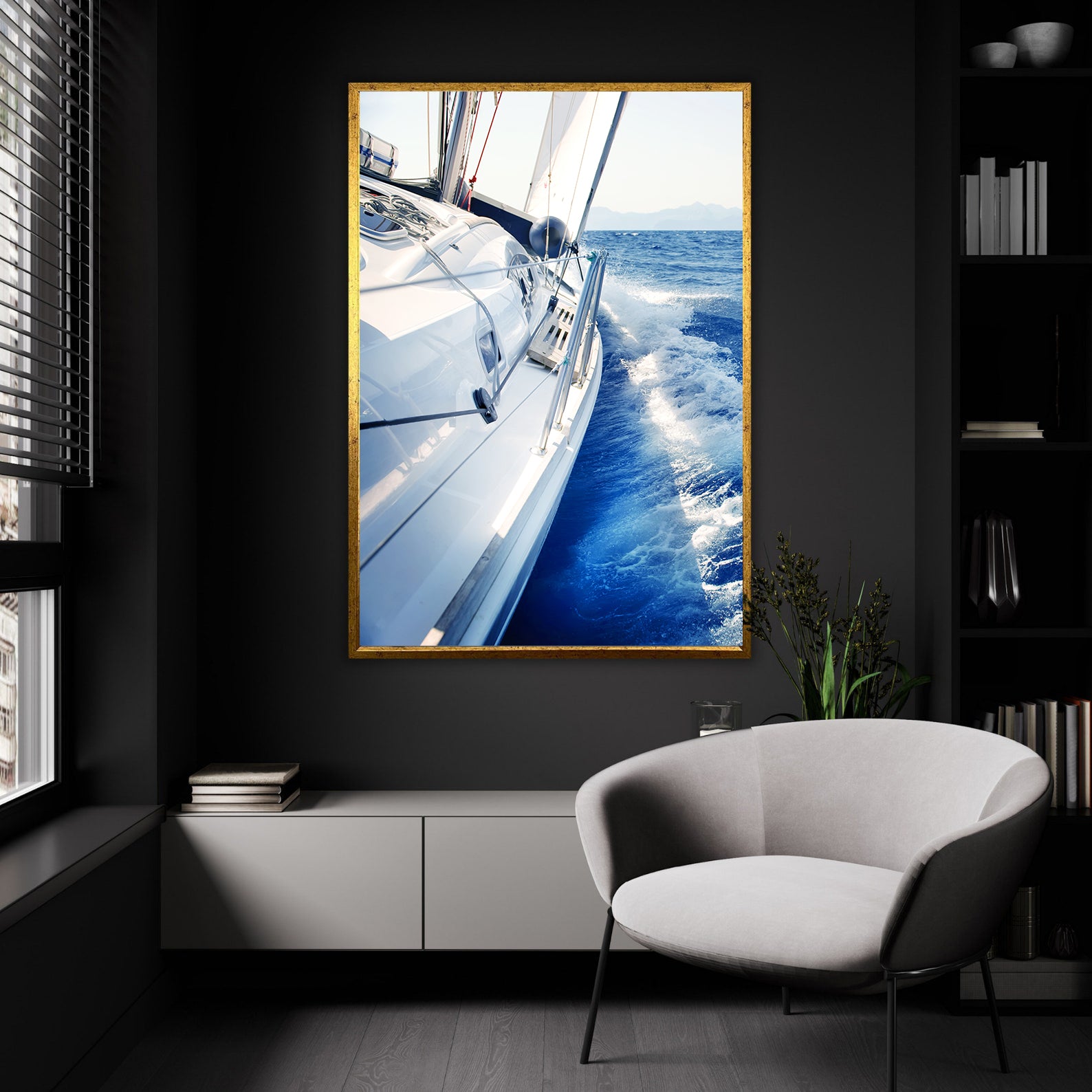 Peinture sur toile - Yachting