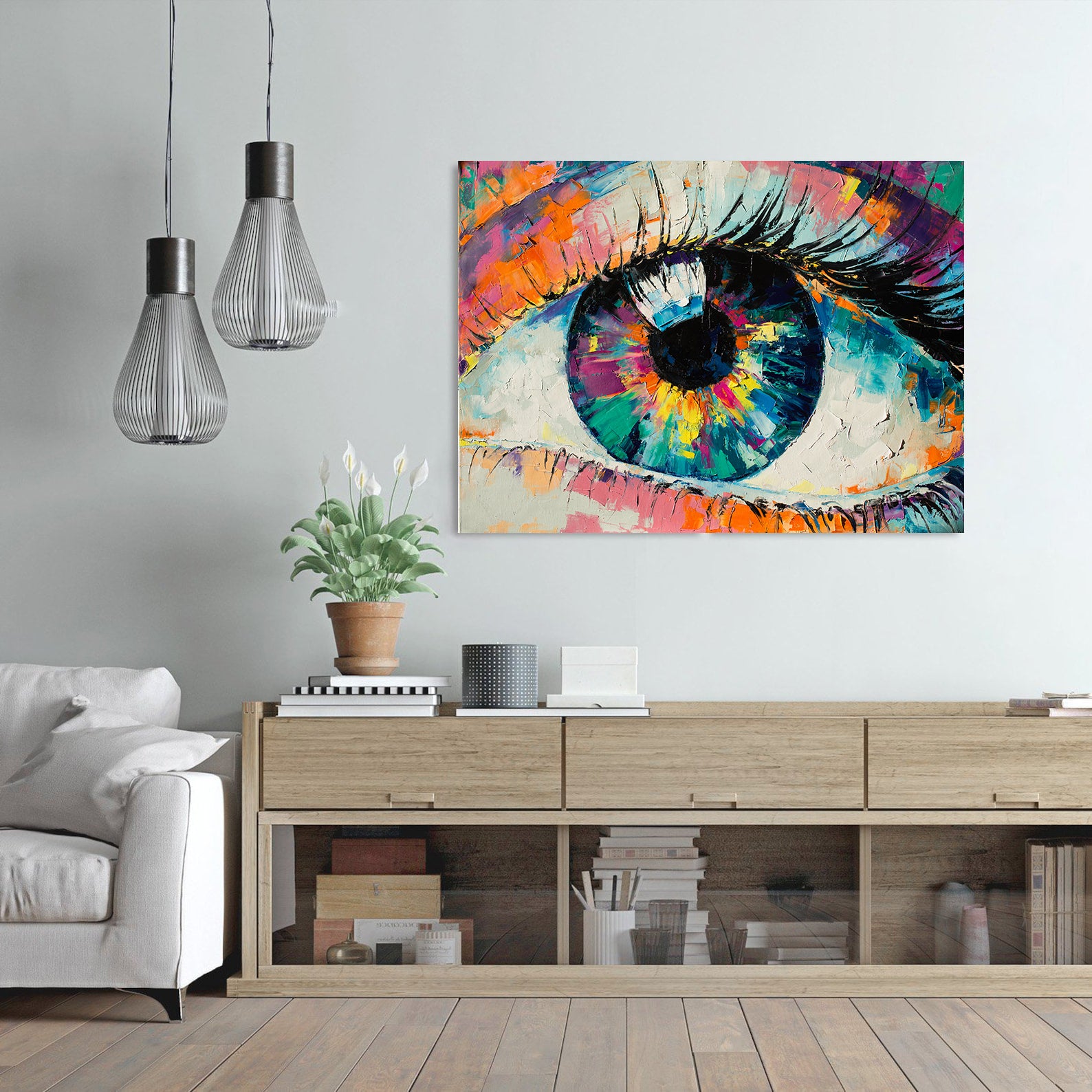 Tablou Canvas - Ochi Multicolor