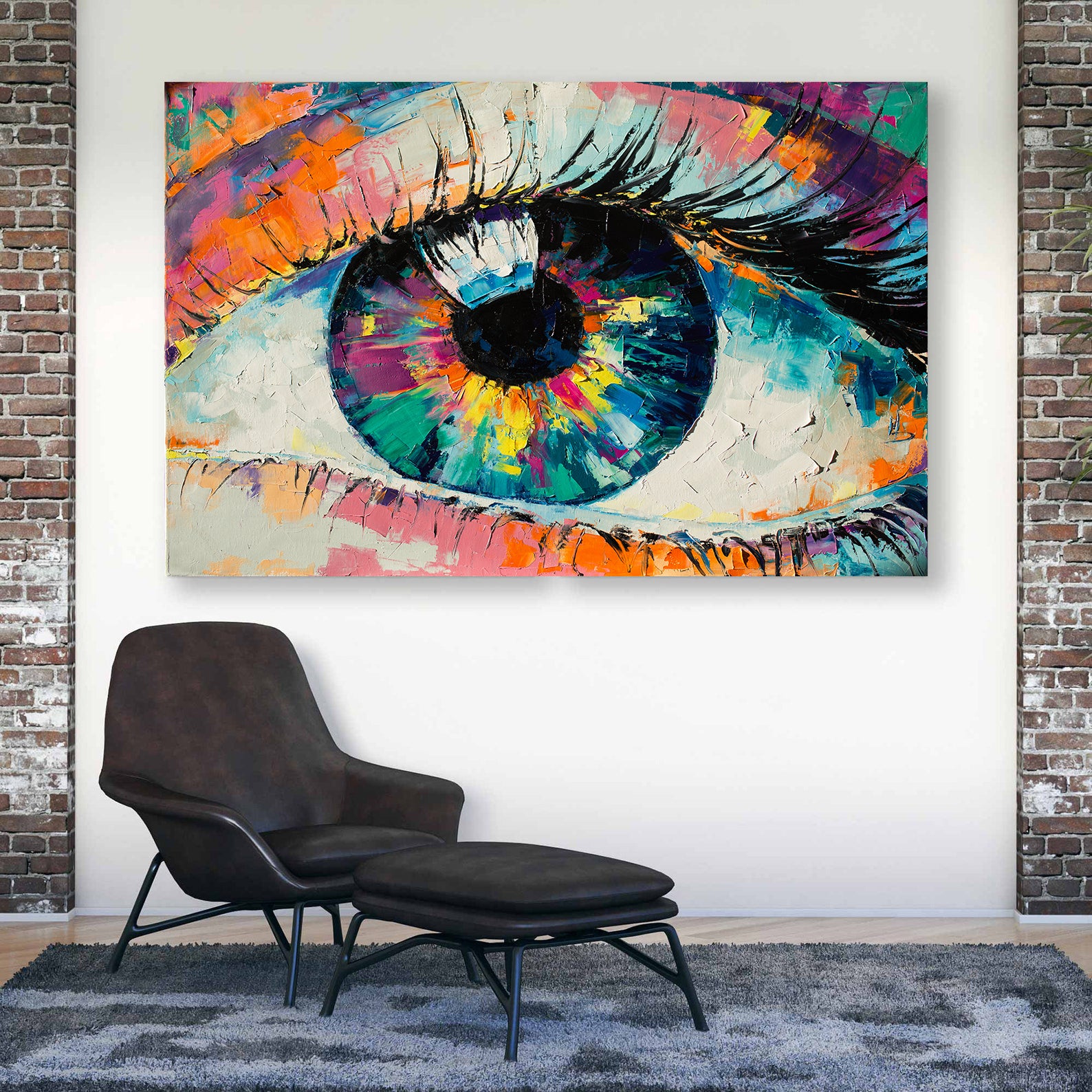 Tablou Canvas - Ochi Multicolor