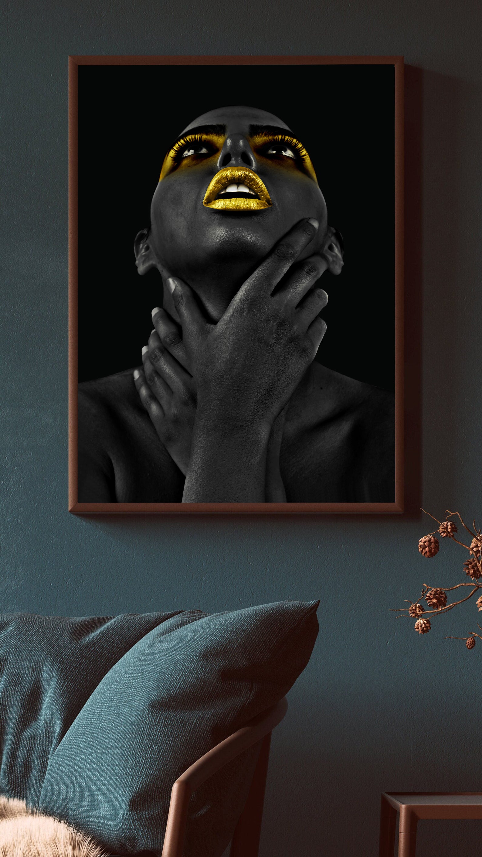 Peinture sur toile - Portrait de femme africaine