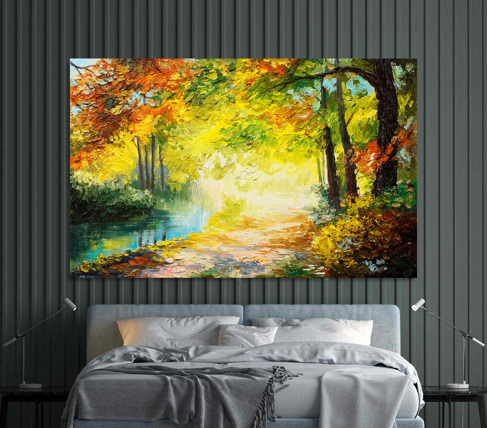 Peinture sur toile - Paysage forestier