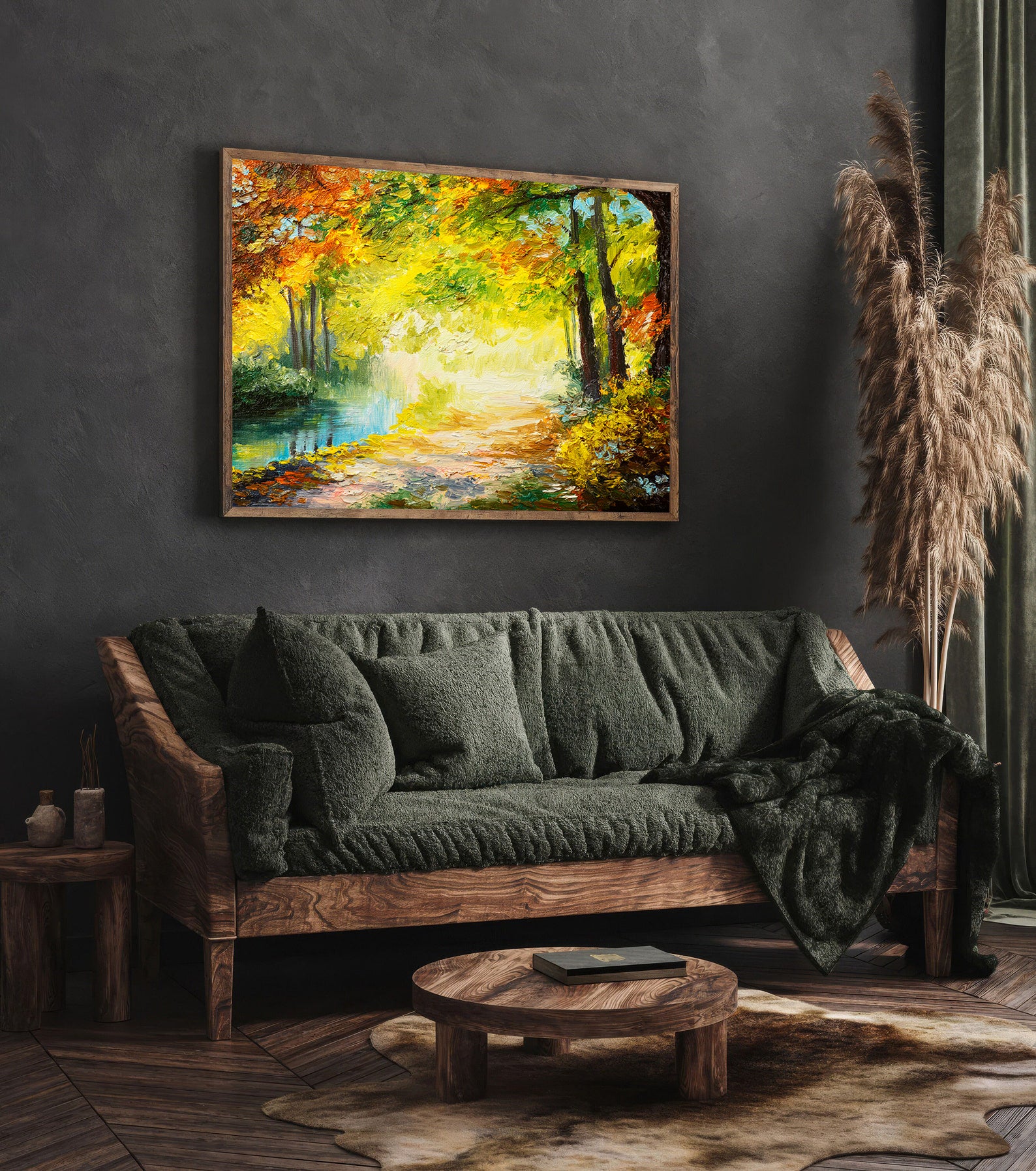 Peinture sur toile - Paysage forestier