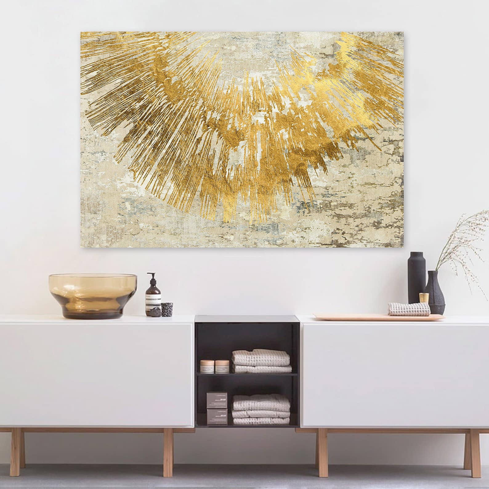 Tablou Canvas - Abstract Auriu