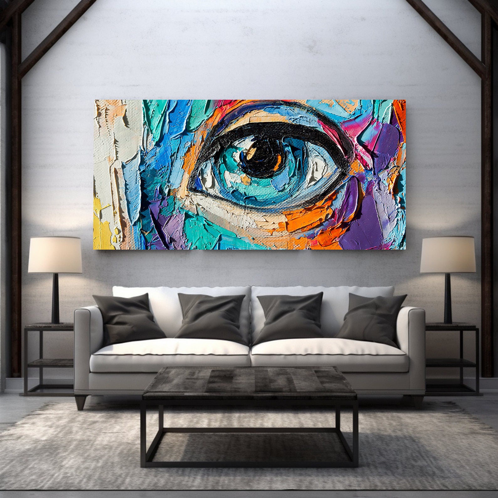 Tablou Canvas - Ochi Multicolor