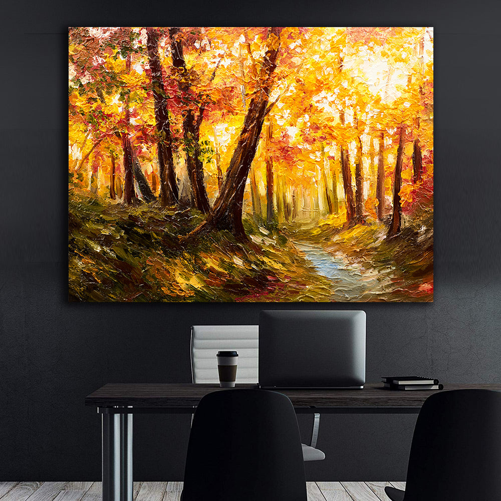 Peinture sur toile - Paysage d'automne