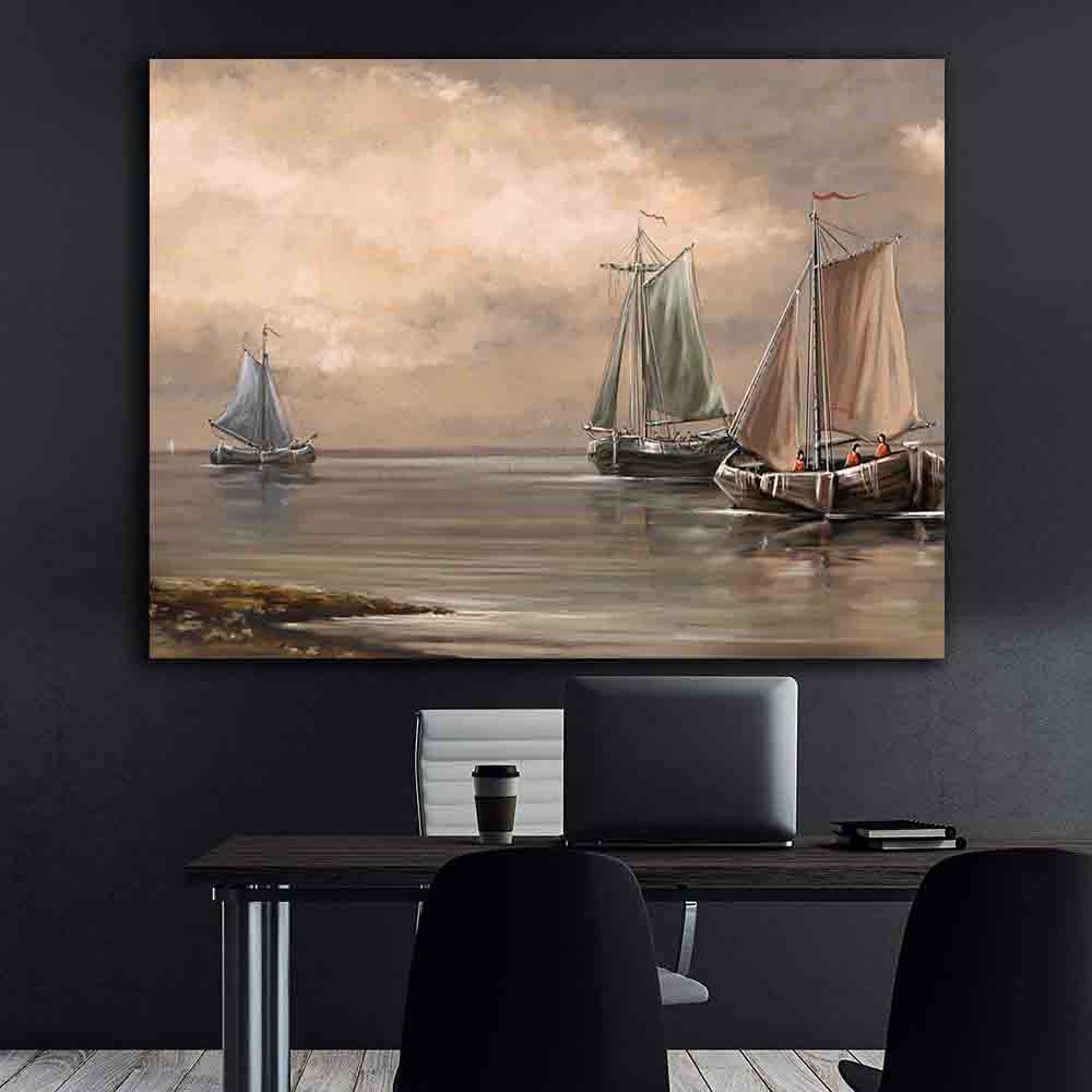 Tableau sur toile - Voiliers en mer