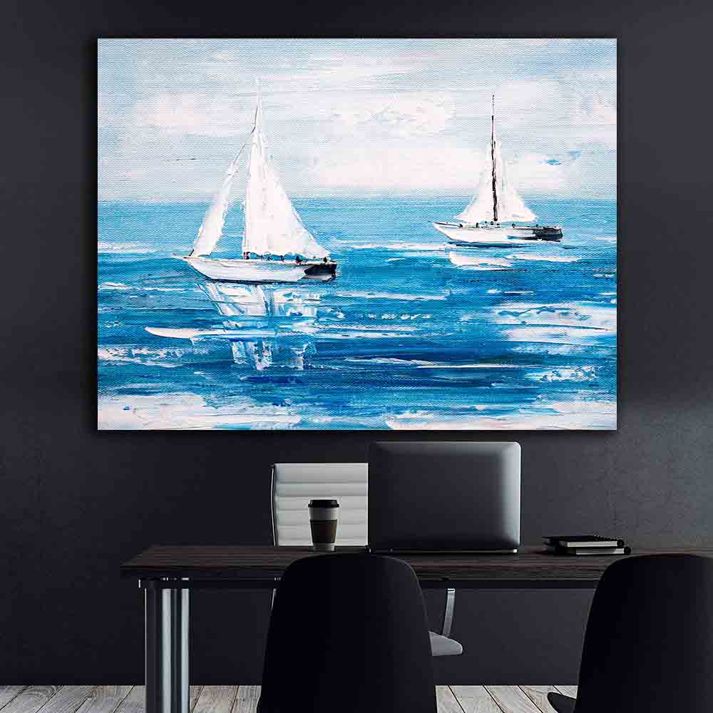 Peinture sur toile - Bateau à voile