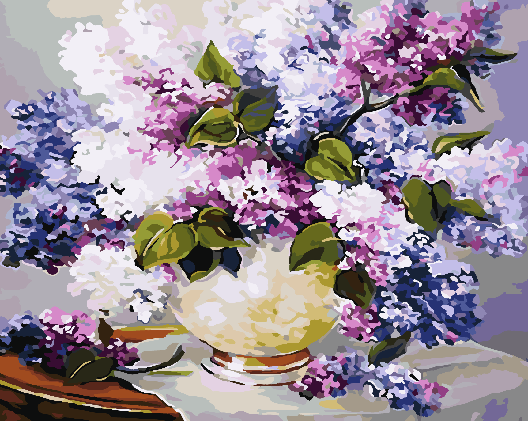 Peinture par numéros - Fleurs dans un vase 4215