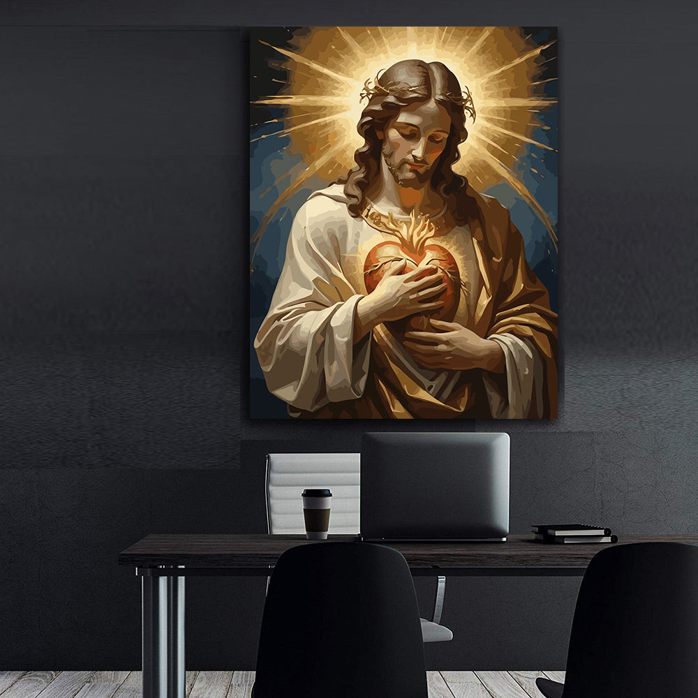 Set Pictură pe numere – Inima Sacră A Lui Iisus 6377