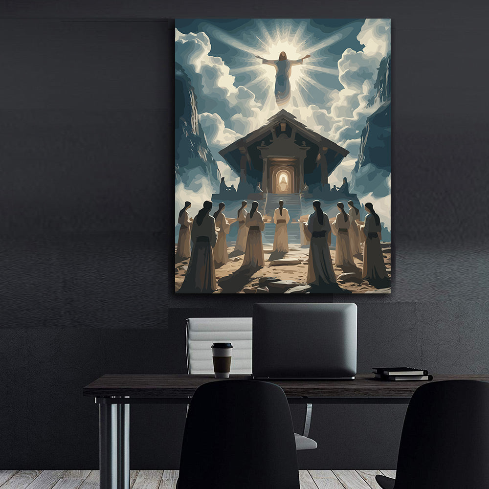 Set Pictură pe numere – Înălțarea Domnului La Cer 6398