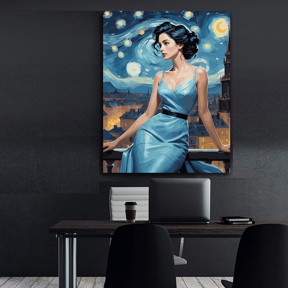 Set Pictură pe numere – Femeie Enigmatică 6435