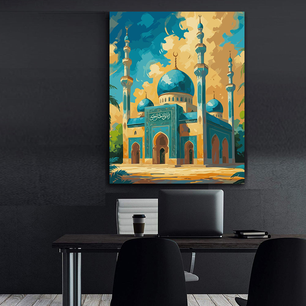 Set Pictură pe numere – Eleganța Moscheii Azurii 6300