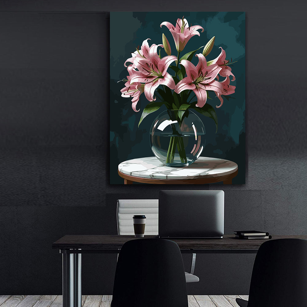 Set Pictură pe numere – Crinii roz 6815