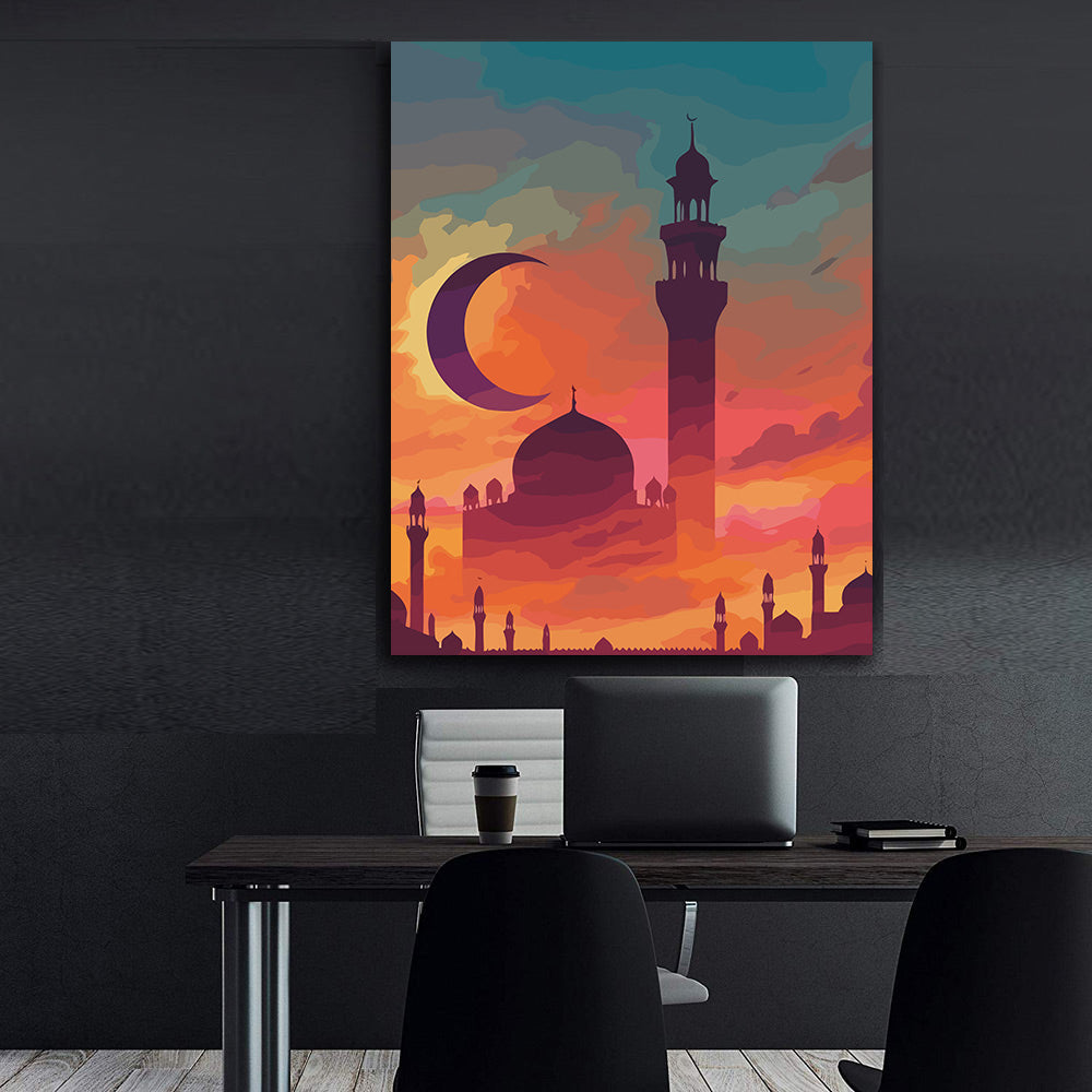 Set Pictură pe numere – Moschee La Apus 6324