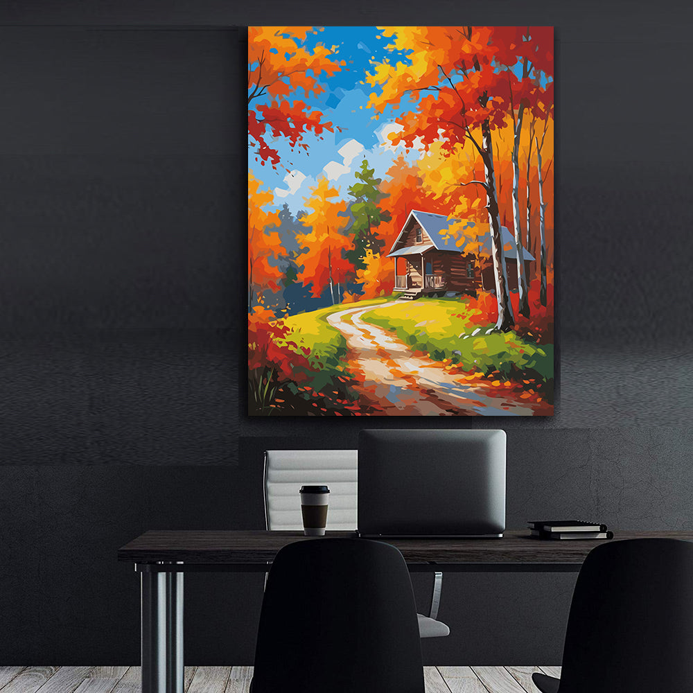 Set Pictură pe numere – Pădure Aurie 6063