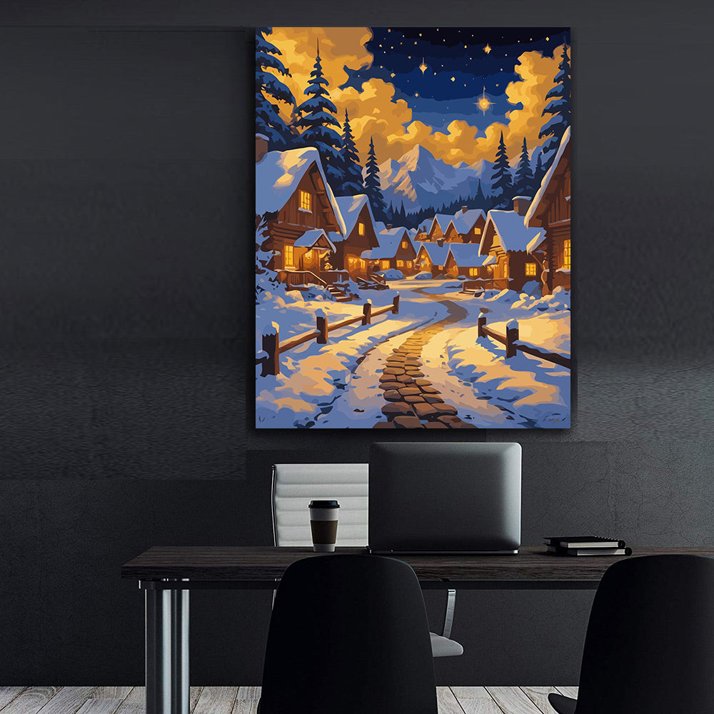 Set Pictură pe numere – Noapte Magică De Iarnă 6203