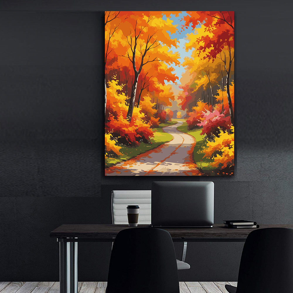 Set Pictură pe numere – Peisaj de Toamnă 6080