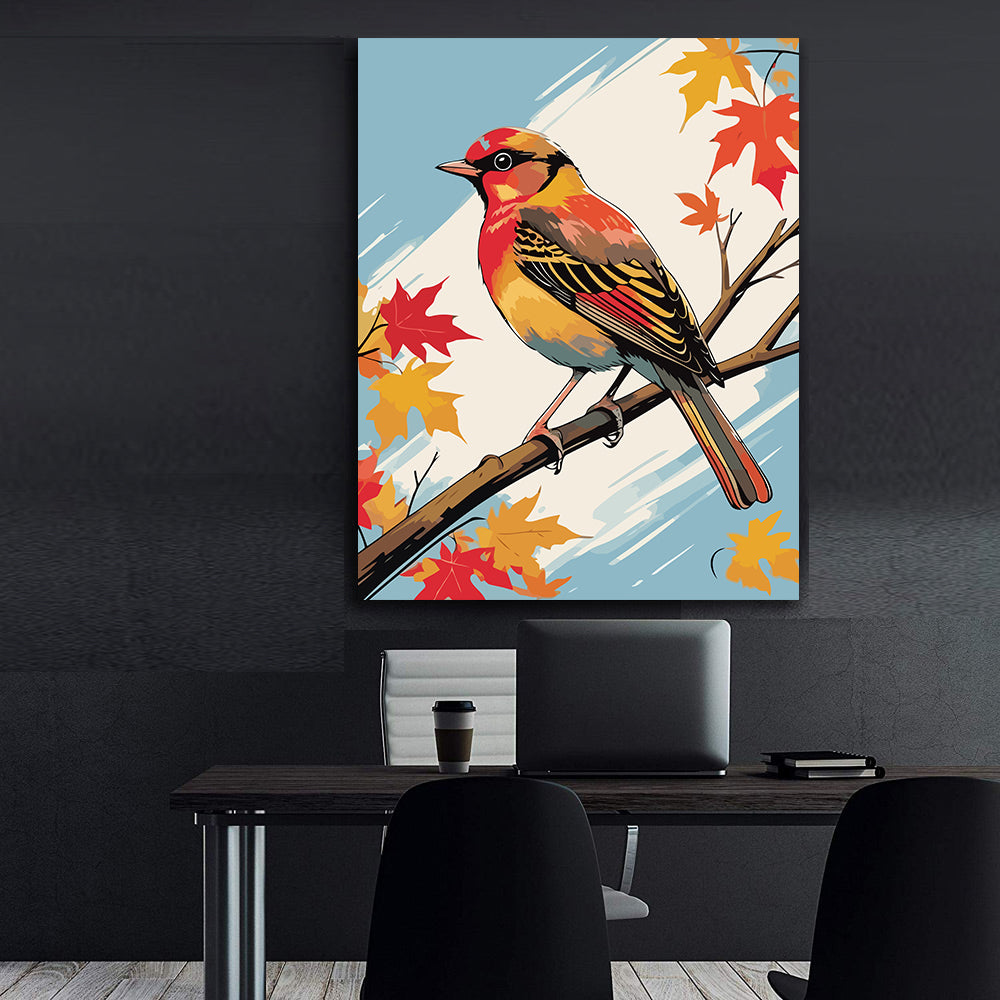 Set Pictură pe numere – Pasăre Multicolor 6069