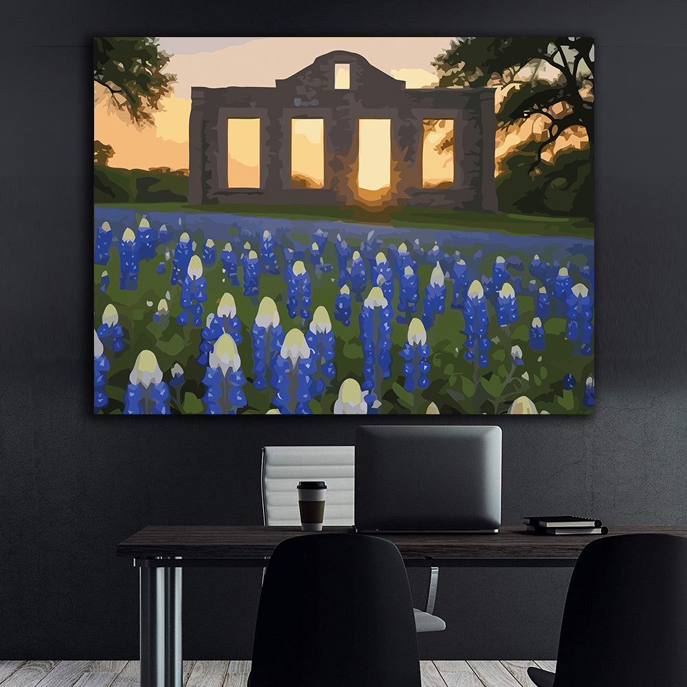 Pictura pe Numere – Ruinele albastre 7135