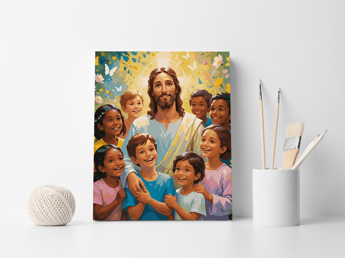 Set Pictură pe numere – Iisus Hristos Și Copiii 6373