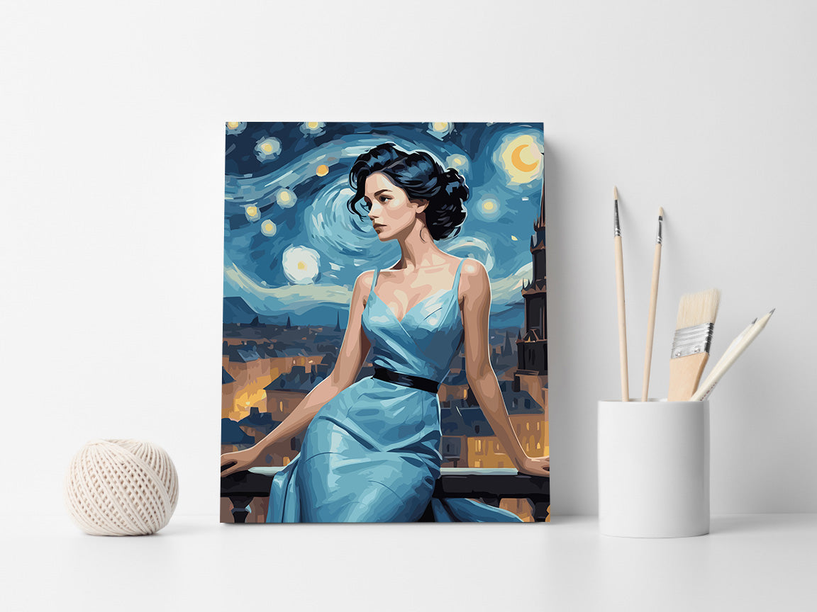 Set Pictură pe numere – Femeie Enigmatică 6435