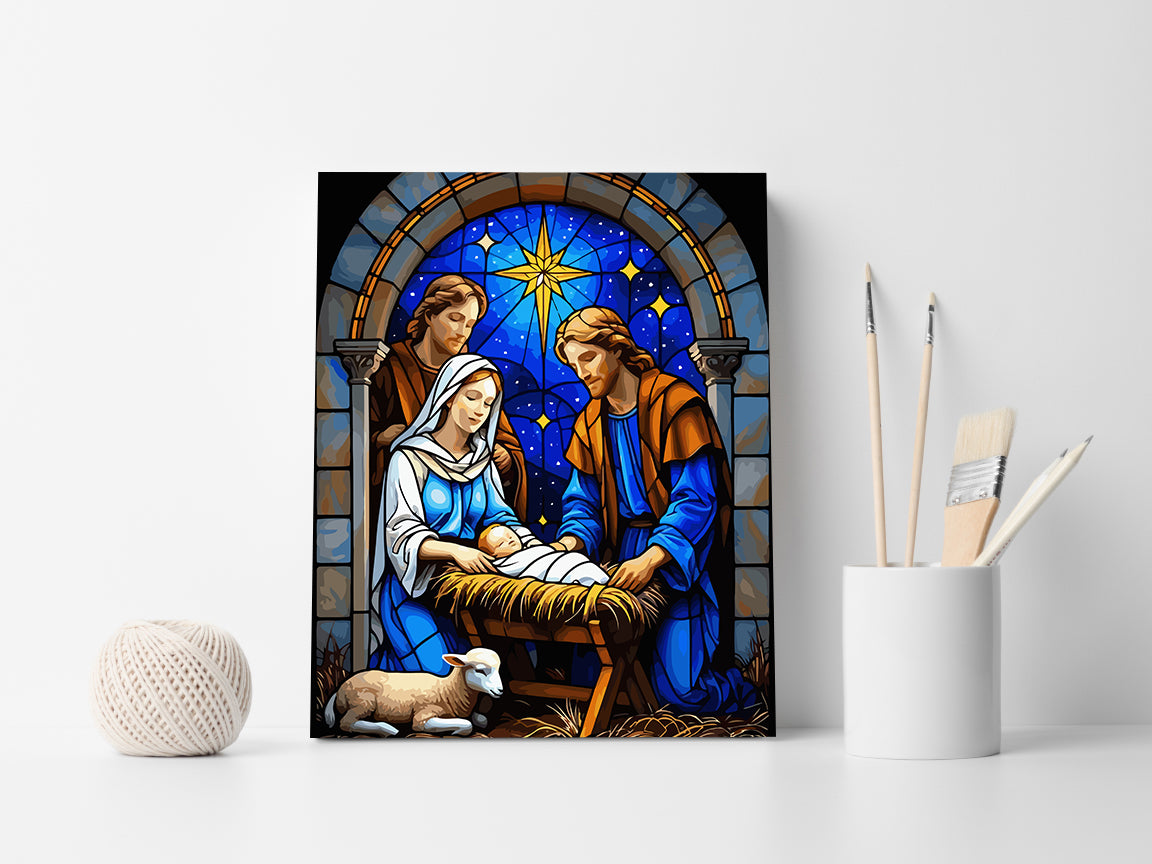Set Pictură pe numere – Nașterea Domnului 6401