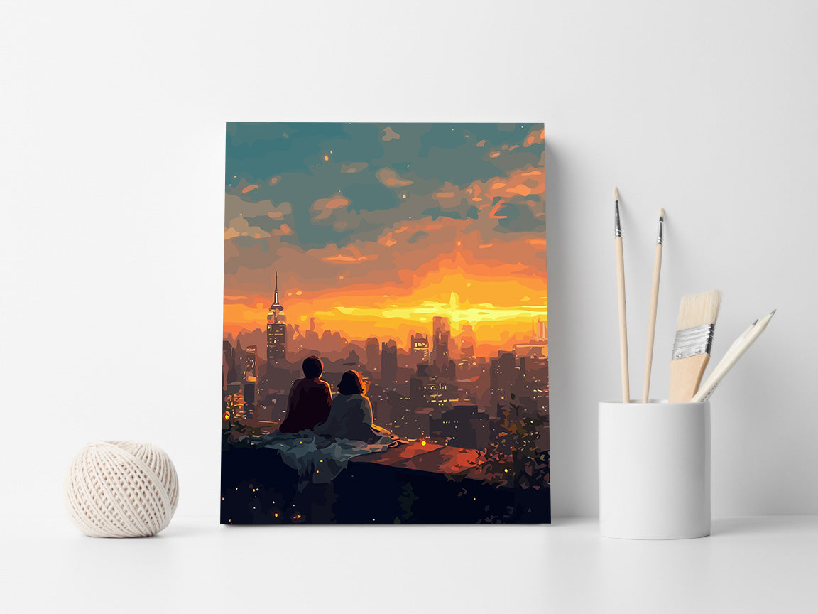 Set Pictură pe numere – Îndrăgostiți La Apus 6423