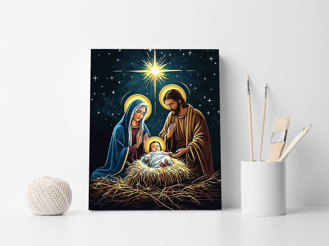 Set Pictură pe numere – Nașterea Lui Isus Hristos 6281