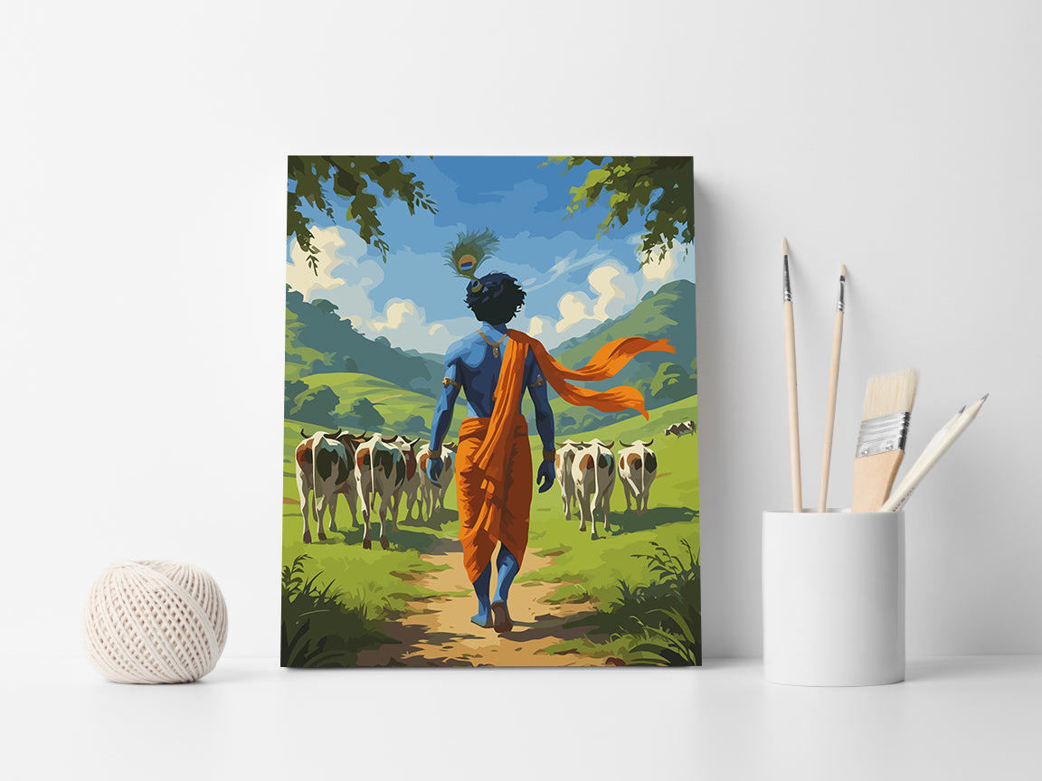 Set Pictură pe numere – Krishna Cu Văcile 6299