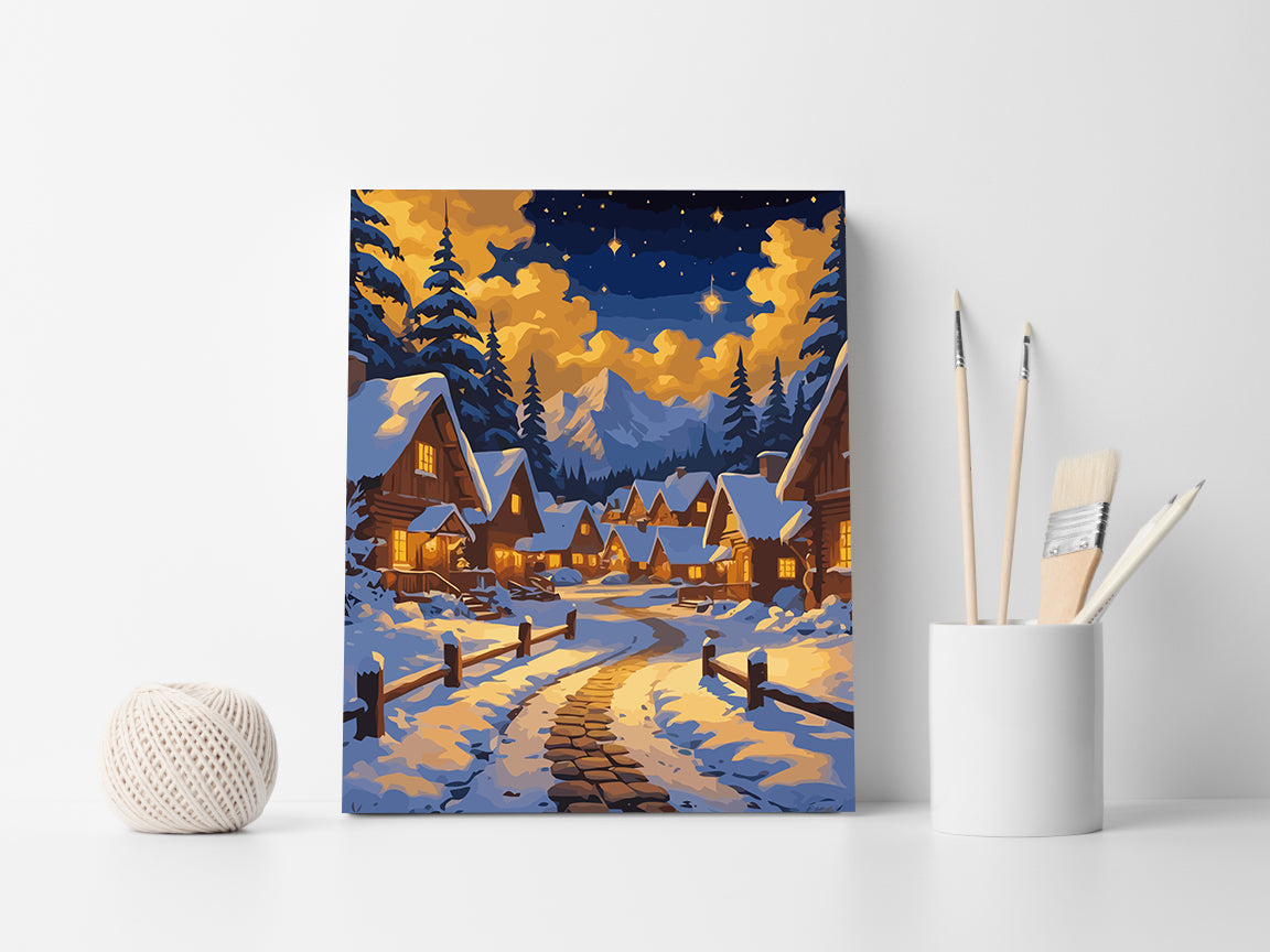 Set Pictură pe numere – Noapte Magică De Iarnă 6203